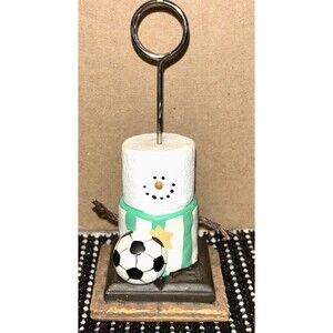 THE ORIGINAL SMORES Snowman SOCCER BALL Player Sports PHOTO HOLDER